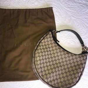 Gucci GG Canvas Twins Medium Hobo Bag